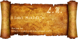 Liebl Miklós névjegykártya