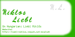 miklos liebl business card