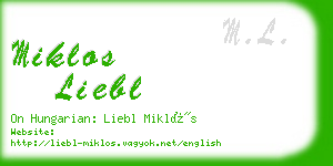 miklos liebl business card